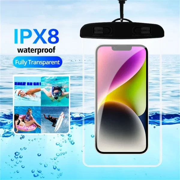 Waterproof Phone Case swimming water proof bag universal underwater phone protector pouch PV cover for iPhone 15 14 13 Pro Max - Image 1