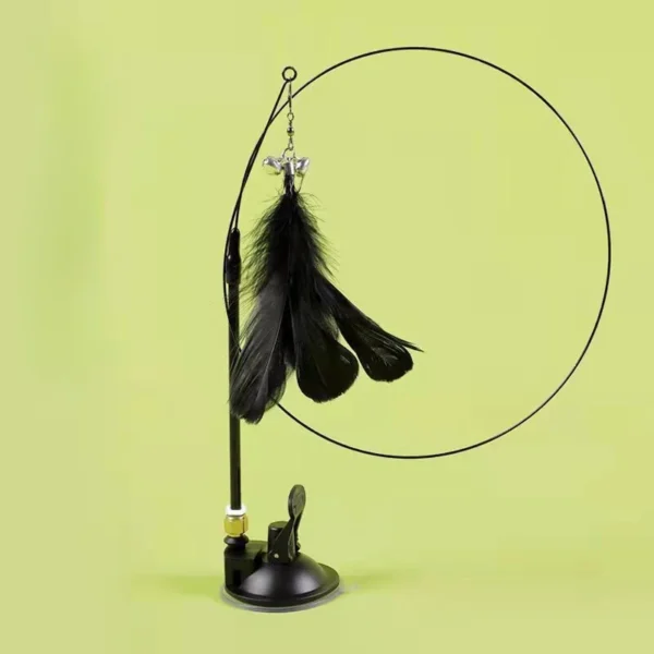 Interactive Cat Toy Handfree Cat Stick Playing Kitten Playing Teaser Wand Toy Suction Cup Bird/Feather Cat Wand Pet Supplies - Image 4