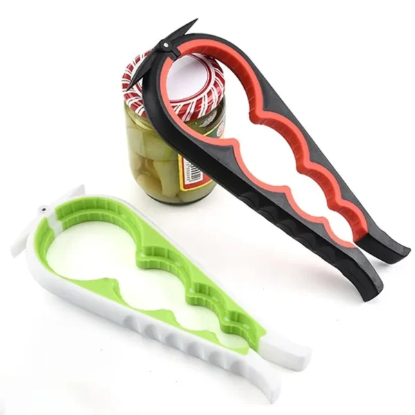 Can Opener Multi Functional Four In One Beverage Bottle Opener Cap Twister Four Position Can Opener Anti Slip Cap Twister - Image 3