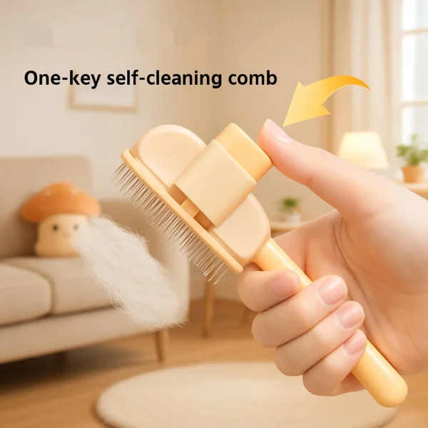 Dog Comb Pet Hair Remover One Button Dogs Brush Self-cleaning Cat Brush Massage Combs for Dog Grooming Brushes for Pet Products - Image 7
