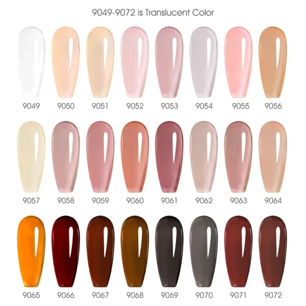 Canni TPO FREE Nail Gel Polish 9ml Jelly Color Transparent Semi Permanent Natural Nude Collection French Nail Gel Lacquer - Image 5