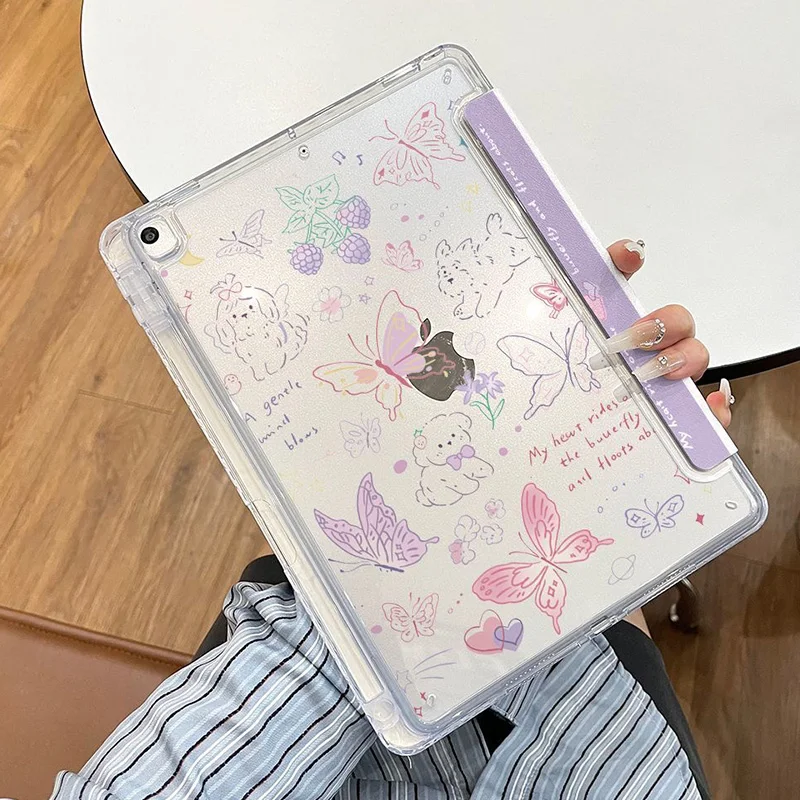 For iPad Case A16 11th 2025 9th 8th 7th Generation Pro 11 13 2024 12.9 Cover Pencil Holder Funda iPad Air 5 4 13 11 inch Mini 6 For iPad Case A16 11th 2025 9th 8th 7th Generation Pro 11 13 2024 12.9 Cover Pencil Holder Funda iPad Air 5 4 13 11 inch Mini 6 - Image 1