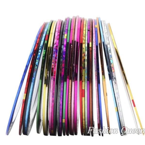 10pcs Nail Striping Tape Metallic Yarn Line 3d Nail Art Tool Color Rolls Nail Decals DIY Nail Tips Sticker Decoration - Image 4