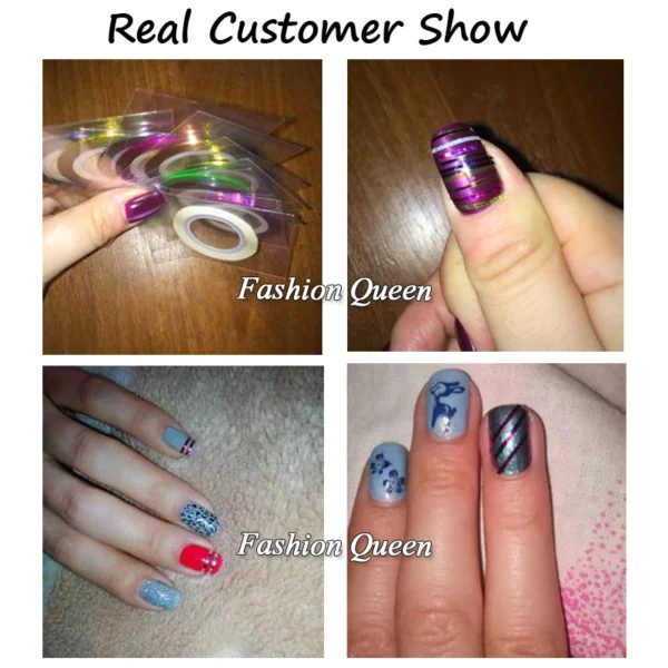 10pcs Nail Striping Tape Metallic Yarn Line 3d Nail Art Tool Color Rolls Nail Decals DIY Nail Tips Sticker Decoration - Image 5