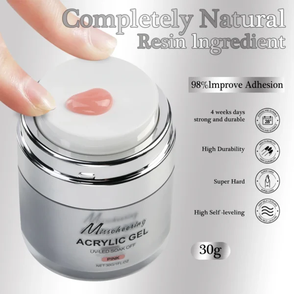 1/2pcsNail Art Extension Gel Pink Gel Jelly Nail Extension Gel Nail Polish Clear Acrylic Nail Polish Dissolvable UV Building Gel - Image 2