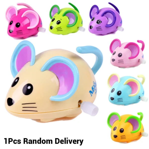 1 pc Cartoon Rat Wind Up Toy children Running Chain Clockwork Small Toys Baby First Lovely Rat Mouse Educational Toy Kids Gift 1 pc Cartoon Rat Wind Up Toy children Running Chain Clockwork Small Toys Baby First Lovely Rat Mouse Educational Toy Kids Gift - Image 1