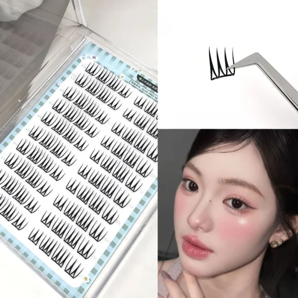 10 Rows Korean Girl Group Style False Eyelashes U Shape Wispy Idol Lashes Enlarge Eyes Natural Self Adhesive Eyelash Extension 10 Rows Korean Girl Group Style False Eyelashes U Shape Wispy Idol Lashes Enlarge Eyes Natural Self Adhesive Eyelash Extension - Image 1