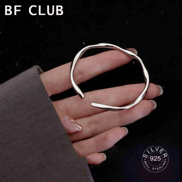 100% Solid 925 Sterling Silver Hiphop Thick Sparling Bracelet for Women Men Vintage Handmade Hasp Bracelet Birthday Gift S-B451 100% Solid 925 Sterling Silver Hiphop Thick Sparling Bracelet for Women Men Vintage Handmade Hasp Bracelet Birthday Gift S-B451 - Image 1