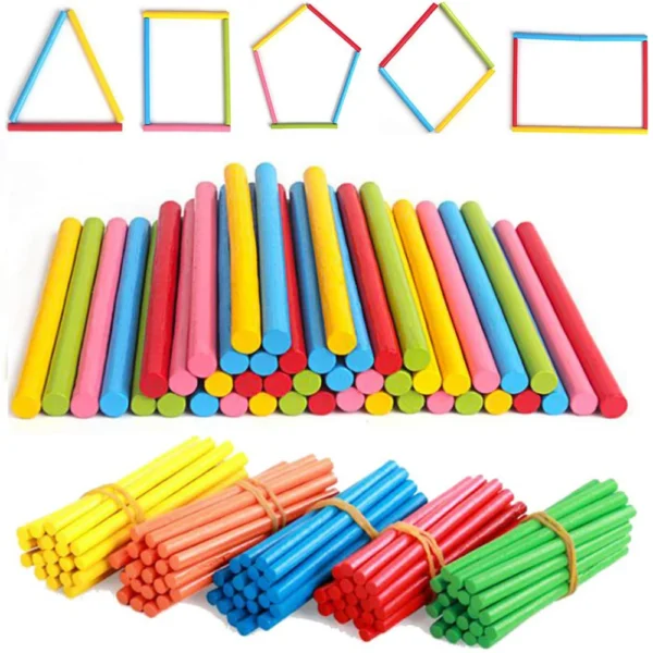 100pcs Colorful Bamboo Counting Sticks Mathematics Montessori Teaching Aids Counting Rod Kids Preschool Math Learning Toy Gift 100pcs Colorful Bamboo Counting Sticks Mathematics Montessori Teaching Aids Counting Rod Kids Preschool Math Learning Toy Gift - Image 1