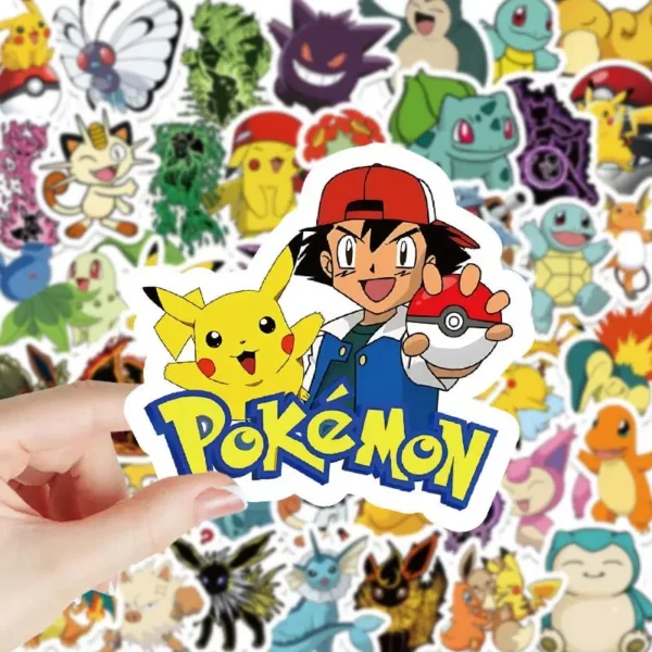 100pcs Kawaii Anime Pokemon Stickers Cute Pikachu Eevee Cartoon Decals Laptop Scrapbook Phone Classic Kids Sticker Toy 100pcs Kawaii Anime Pokemon Stickers Cute Pikachu Eevee Cartoon Decals Laptop Scrapbook Phone Classic Kids Sticker Toy - Image 1