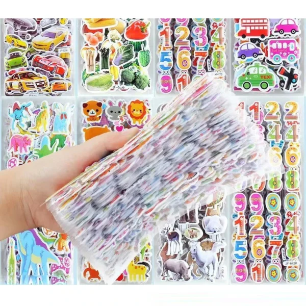 10/20/30/40/50pcs Stickers Different Sheets 3D Puffy Bulk Stickers Girl Boy Birthday Gift Scrapbooking Teachers Animals Cartoon 10/20/30/40/50pcs Stickers Different Sheets 3D Puffy Bulk Stickers Girl Boy Birthday Gift Scrapbooking Teachers Animals Cartoon - Image 1