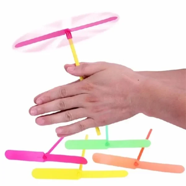 10/20pcs Novelty Plastic Bamboo Dragonfly Propeller Outdoor Classic Toy Kid Gift Rotating Flying Arrow Multicolor Random Color 10/20pcs Novelty Plastic Bamboo Dragonfly Propeller Outdoor Classic Toy Kid Gift Rotating Flying Arrow Multicolor Random Color - Image 1