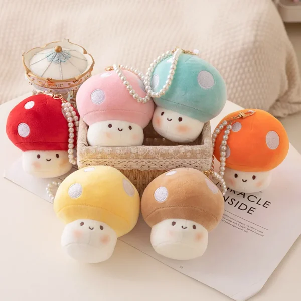 10CM Cute Small Mushroom Plush Toy Creative Stuffed Pendant Doll Red Mushroom Keychain For Kids Girls Holiday Gifts 10CM Cute Small Mushroom Plush Toy Creative Stuffed Pendant Doll Red Mushroom Keychain For Kids Girls Holiday Gifts - Image 1