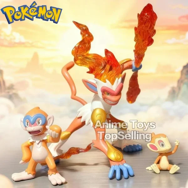 10cm Anime Pokemon Figure Infernape Evolutionary Group Action Figures Pvc Collection Model Toys for Children Gifts - Image 1