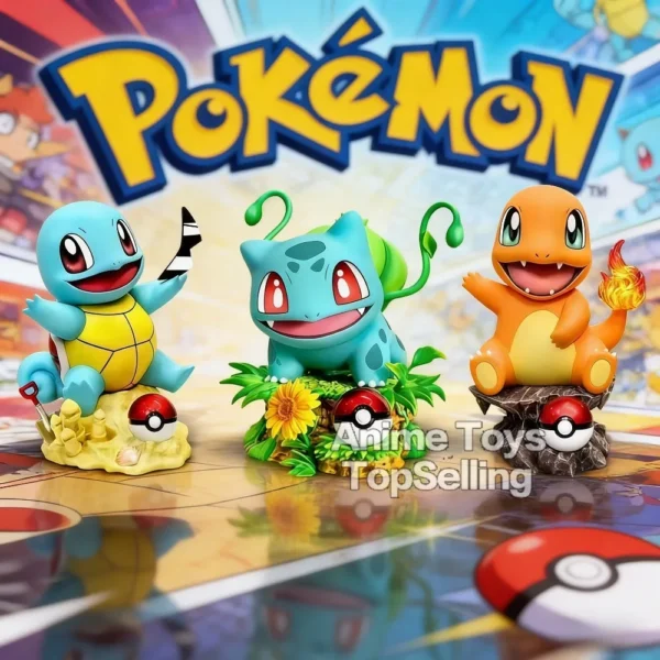 10cm/3.94in Anime Pokemon Figure Bulbasaur Squirtle Charmander Action Figures Pvc Desktop Ornamen Collection Model Toys Gifts - Image 1