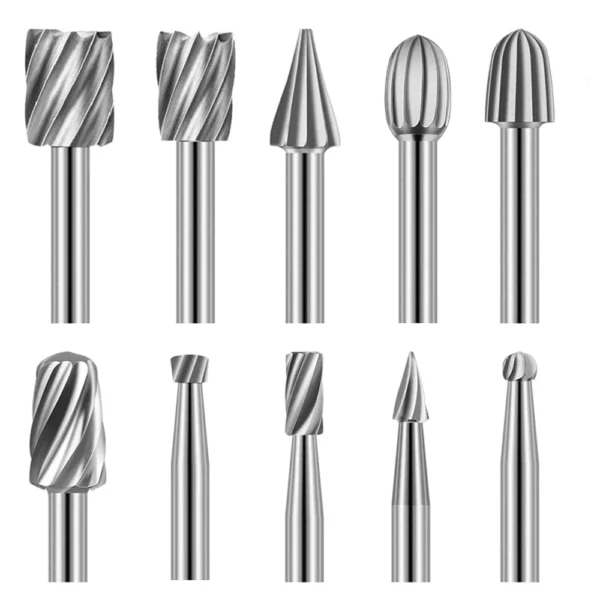 10pcs HSS Rotary File For Steel Milling Cutters For Metal Rat-tail File Hard Metal Rotary File Set Compatible Woodworking Tool 10pcs HSS Rotary File For Steel Milling Cutters For Metal Rat-tail File Hard Metal Rotary File Set Compatible Woodworking Tool - Image 1