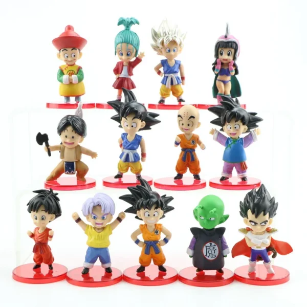 13pcs/lot dragon Ball mini figure super saiyan goku vegeta Action Figure Collection Model Toys - Image 1