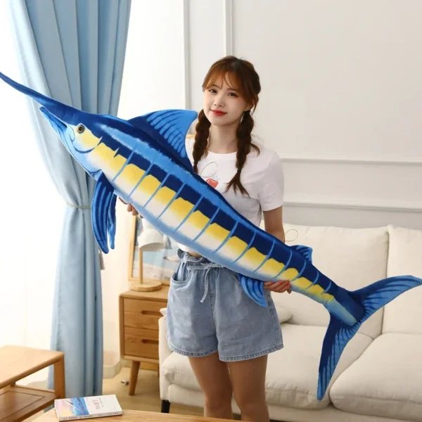 140cm Huge Simulation Bluefin Tuna Plush Toys Stuffed Soft Blue Marlin Makaira Mazara Plush Pillow Fish Toys Creative Decoration 140cm Huge Simulation Bluefin Tuna Plush Toys Stuffed Soft Blue Marlin Makaira Mazara Plush Pillow Fish Toys Creative Decoration - Image 1
