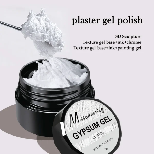 1Jar Drawing Carving Gel Nail Plaster Effect 3D Sand Texture Relief No need Wash Gel Polish UV LED Nails polish Lacquer Varnish - Image 1