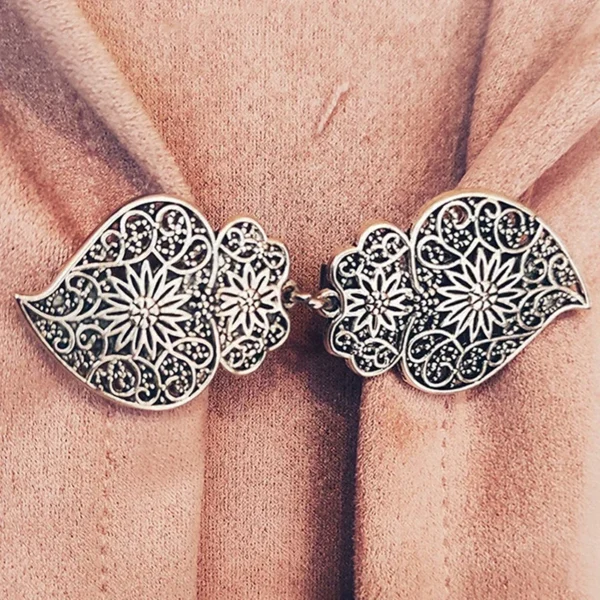 1pcs Retro Metal Button Chinese Cheongsam Buckle Cape Cloak Clasp Sweater Cardigan Sewing Craft Scarf Clasp Connection Buckle - Image 1