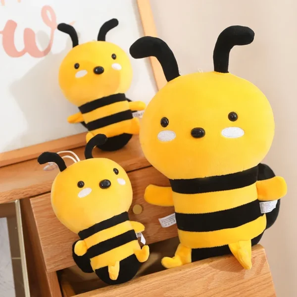 2 Sizes Lovely Cartoon Bee Plush Toys Chubby Stuffed Cute Bee Pendants Doll Kawaii Decor For Window/Door/Car Funny Gift - Image 1