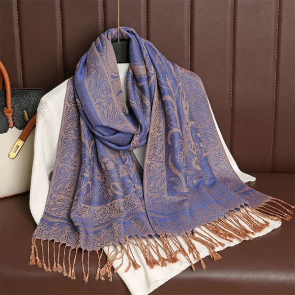 2024 Luxury Brand Cashmere Scarf Women Print New Wraps Pashmina Travel Poncho Warm Blanket Winter Bufanda Shawl Female Stoles - Image 1