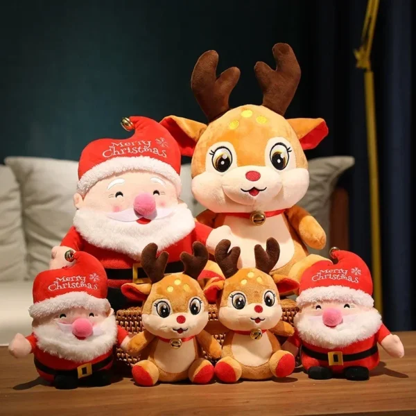 20CM Cute Christmas Series Doll Santa Claus Elk Plush Toy Stuffed Soft Snowman Deer Toys for Kids Girls Xmas Gift Decor Props - Image 1