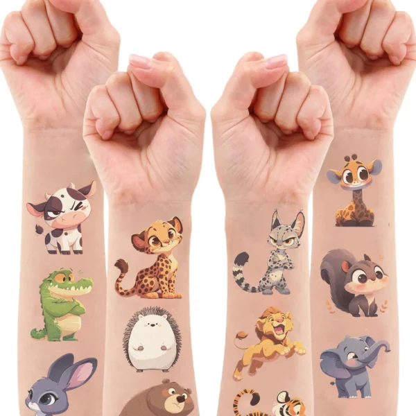 20Pcs Cute Childrens Book Paintings Animals Temporary Tattoo Stickers Kids Girls Sticker Christmas Birthday Gift Reward Toy 20Pcs Cute Childrens Book Paintings Animals Temporary Tattoo Stickers Kids Girls Sticker Christmas Birthday Gift Reward Toy - Image 1