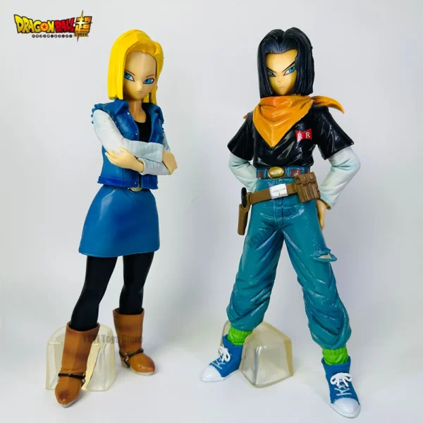 25CM Dragon Ball Z Android 17 18 Anime Figure Android 18 PVC Action Figures Collection Model Toys for Children Christmas Gifts 25CM Anime Dragon Ball Z Android 17 18 Figure Android 18 PVC Action Figures Collection Model Toys for Children Christmas Gifts - Image 1