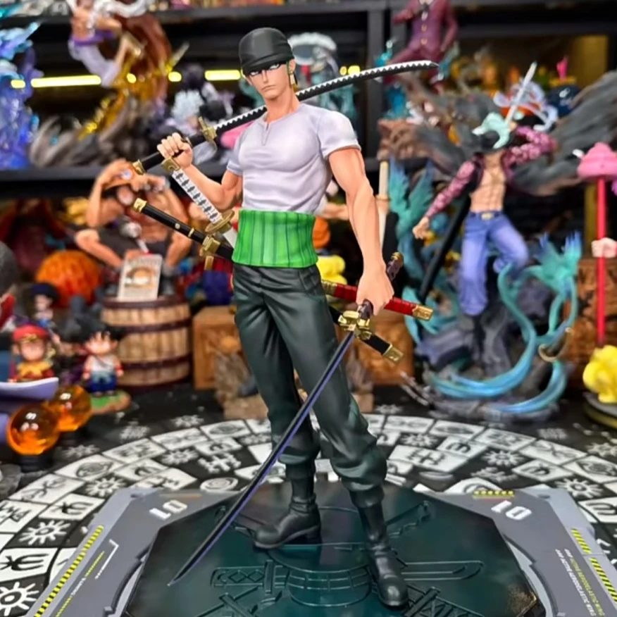 25cm/9.84in Anime One Piece Figure Roronoa Zoro Figure PVC Statue Collectible Model Toys Gifts 25cm/9.84in Anime One Piece Figure Roronoa Zoro Figure PVC Statue Collectible Model Toys Gifts - Image 1