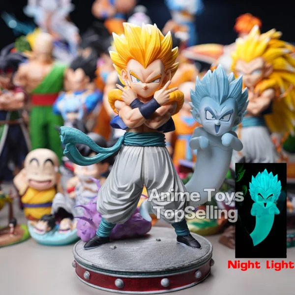 25cm/9.8in Anime Dragon Ball Z Figure Gotenks Figure Ghost Night Light PVC Action Figure Collection Model Toys Gifts - Image 1