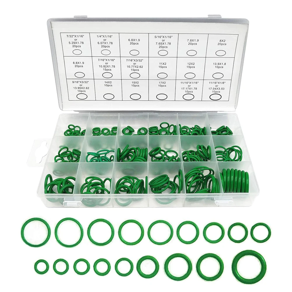 270/225Pcs 18 Sizes Universal Car Air Conditioning O Rings Car Auto Repair Tools Rubber Air Conditioning Refrigerant Ring Set 270/225Pcs 18 Sizes Universal Car Air Conditioning O Rings Car Auto Repair Tools Rubber Air Conditioning Refrigerant Ring Set - Image 1