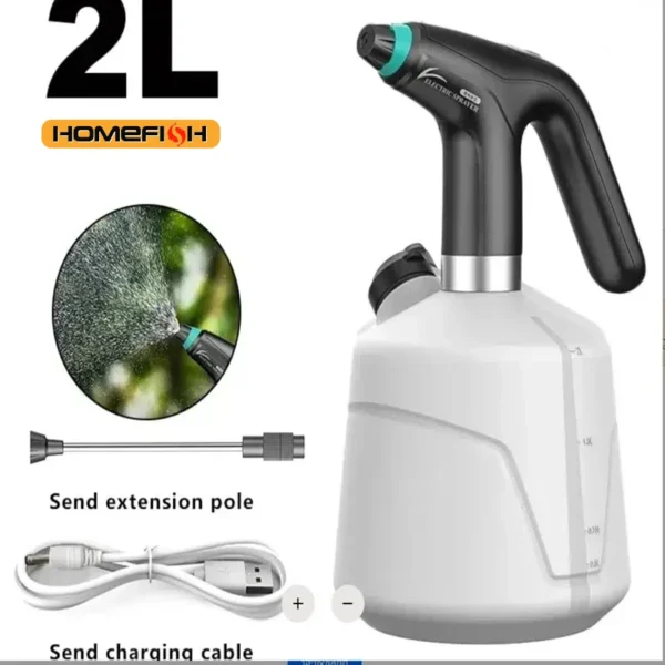 2L Agricultural Electric Spray Household Automatic Water Spray Disinfection Spray Garden Irrigation Tools Electric Watering Can - Image 1