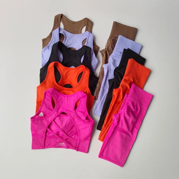 2PCS Sports Bra Women's Set Professional Fitness Tank Top Bra Shockproof Running Leggings Yoga Suit Beautiful Back Bra Clothing 2PCS Sports Bra Women's Set Professional Fitness Tank Top Bra Shockproof Running Leggings Yoga Suit Beautiful Back Bra Clothing - Image 1