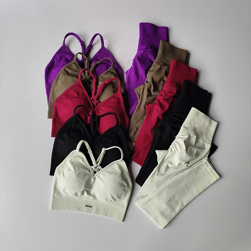 2PCS Women's Seamless Sports Bra Yoga Suit Quick-Dry Hip Lifting Fitness Gym Workout Sets Outfit Leggings Set Gym Wear Set 2PCS Women's Seamless Sports Bra Yoga Suit Quick-Dry Hip Lifting Fitness Gym Workout Sets Outfit Leggings Set Gym Wear Set - Image 1