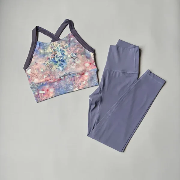 2PCS Yoga Suit Tracksuit Sports Bra High Waist Leggings Shorts Outfit Gym Set Fitness Workout Clothes Push Up Sportswear Suit 2PCS Yoga Suit Tracksuit Sports Bra High Waist Leggings Shorts Outfit Gym Set Fitness Workout Clothes Push Up Sportswear Suit - Image 1
