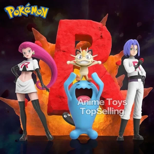 3-11cm Anime Pokemon Figure Rocket Team Action Figures Pvc Desktop Ornamen Collection Model Toys Gifts - Image 1