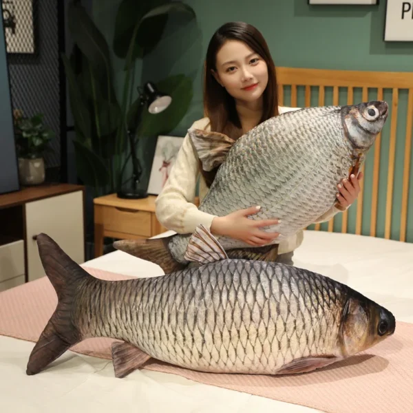 30-100cm Simulation Funny Fish Plush Toys Stuffed Soft Animal Carp Plush Pillow Creative Sleep Cushion for Kids Girls Xmas Gift - Image 1