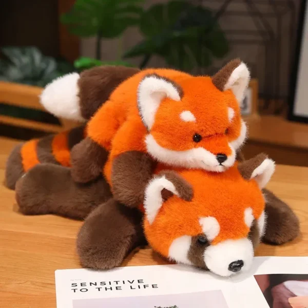 30-60cm New Stuffed Anime Figure Doll Turned Red Panda Plushie Doll Fluffy Hair Red Raccoon Animals Hug Throw Pillow Kids - Image 1