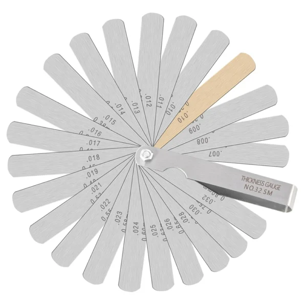 32 Piece Feeler Gauge Portable Durable Various Specifications Arc Stainless Steel Feeler Gauge Gap Gauge Rangefinder - Image 1