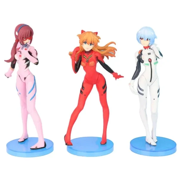 3Pcs/set Neon Genesis EVANGELION Anime Figure Eva Ayanami Rei Asuka Langley Soryu Makinami PVC Action figure Toys Model Gift - Image 1