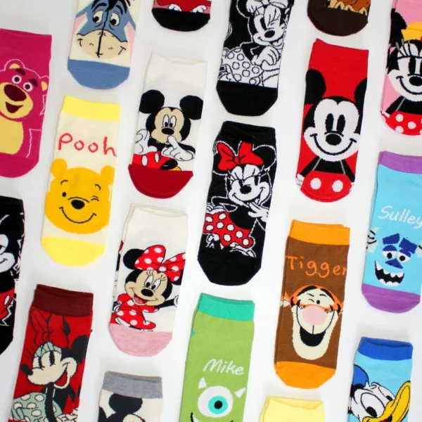 40 Styles New Fashion Cartoon Women Socks japanese Kawaii Cute Short Socks Mickey Donald Duck Minnie Mike female Low Cut Socks - Image 1