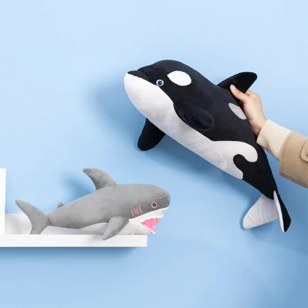 40/50cm Simulated Killer whale Great White Shark Plush Toys Baby Kids Cute Lovely Soft Stuffed Dolls Sea Animals Plush Pillow - Image 1