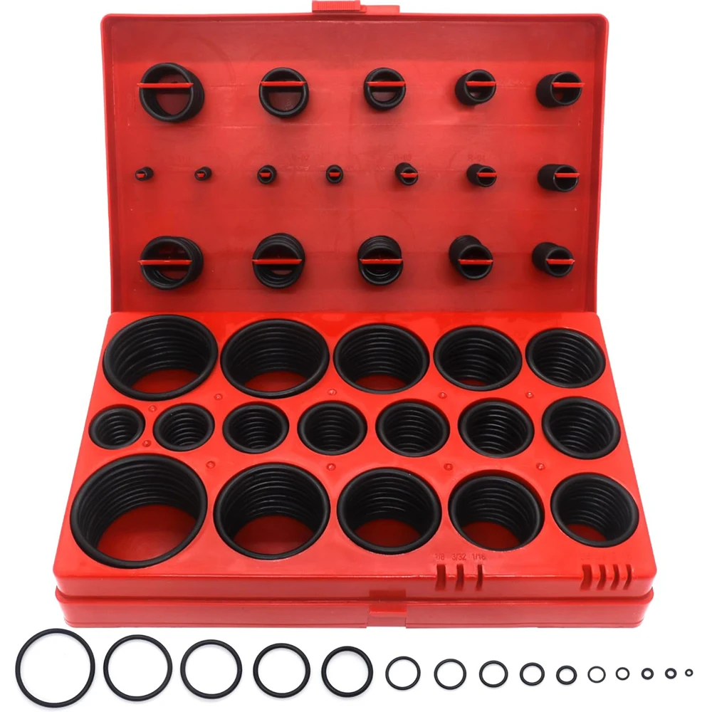 419/225PCS Set Universal O-Ring Assortment 32 Size Nitrile Rubber Ring Seal O Ring Gasket for Plumbing Automotive Faucet Repair 419/225PCS Set Universal O-Ring Assortment 32 Size Nitrile Rubber Ring Seal O Ring Gasket for Plumbing Automotive Faucet Repair - Image 1
