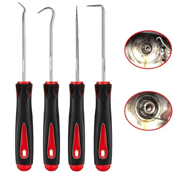 4pcs 160mm Auto Car Oil Seal Screwdrivers Set Hose Removal Hook Set O-Ring Seal Gasket Puller Remover Pick Hooks Repair Tools - Image 1