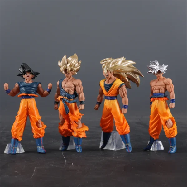 4pcs/set Dragon Ball Son Goku Figure Super Saiyan Goku Action Figures Pvc Statue Collection Model Toys Gifts - Image 1