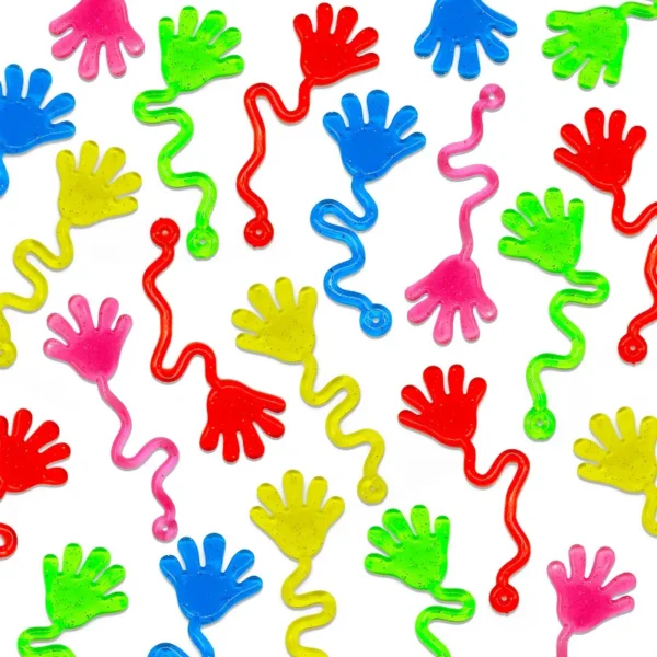5-20 Pcs Kids Funny Glitter Sticky Hands toy Palm Elastic Sticky Squishy Slap Palm Toy kids Novelty Gift Party Favors supplies - Image 1