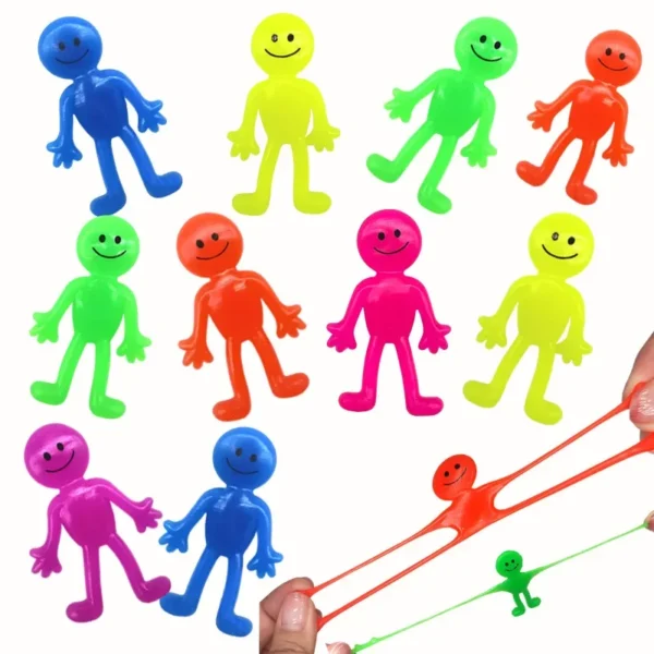 5-20PCS Fun Sticky Stretching Smiling Face Little Man Pinch Toy Kids Birthday Party Favor Christmas Carnival Adult Gift 5-20PCS Fun Sticky Stretching Smiling Face Little Man Pinch Toy Kids Birthday Party Favor Christmas Carnival Adult Gift - Image 1