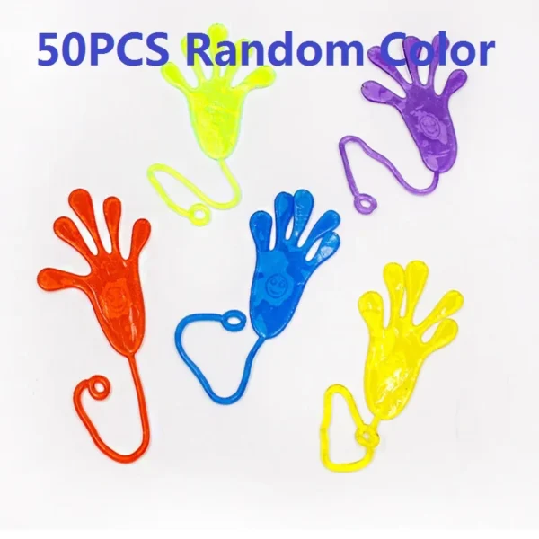 5-50 Pcs Kids Funny Sticky Hands toy Palm Elastic Sticky Squishy Slap Palm Toy kids Novelty Gift Party Favors supplies 5-50 Pcs Kids Funny Sticky Hands toy Palm Elastic Sticky Squishy Slap Palm Toy kids Novelty Gift Party Favors supplies - Image 1
