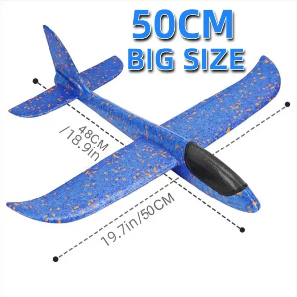 50CM Big Foam Plane Glider Hand Throw Airplane Light Inertial EPP Bubble Planes Outdoor Launch Kids Toys for Children Boys Gift 50CM Big Foam Plane Glider Hand Throw Airplane Light Inertial EPP Bubble Planes Outdoor Launch Kids Toys for Children Boys Gift - Image 1